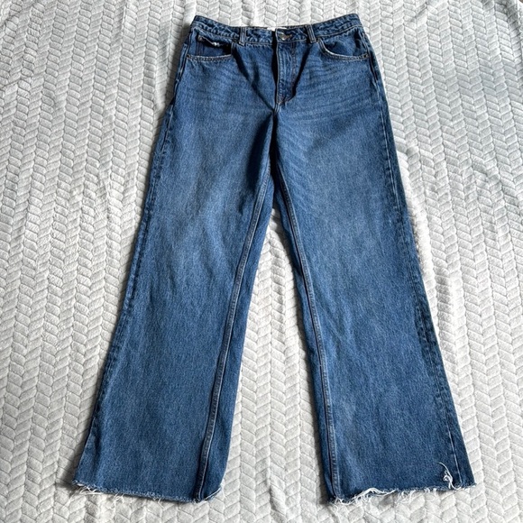 Zara Blue Flare & Wide Leg Jeans - Picture 1 of 9